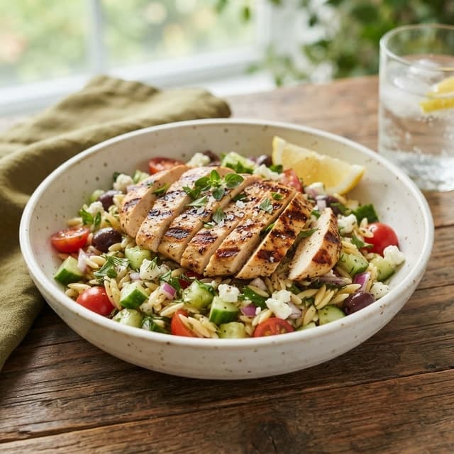 Italian Grilled Chicken and Orzo Salad